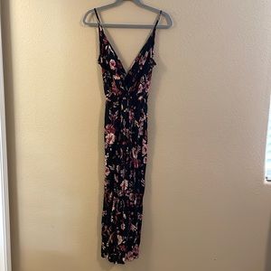 Flower spaghetti strap jumpsuit